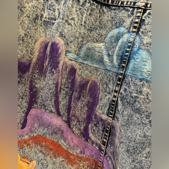 Vintage Hand Painted Jordache Western Cowboy Jacket L - Picture 14 of 16